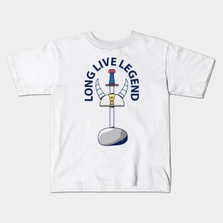 long live legend viking sword and helmet Kids T-Shirt